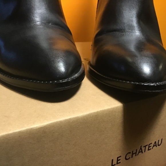 Le Chateau Black PU booties 7 - Picture 4 of 6